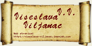 Višeslava Viljanac vizit kartica